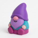 Jelly Gnome Collectible Figurine - Colorful Bearded Garden Gnome Desk Accent for Office or Home Decor - Unique Shelf Display Piece - 3D Printed in Canada