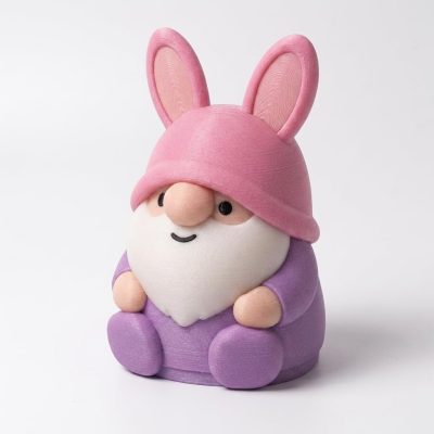 Cute Rabbit Gnome Collectible Figurine - Unique Desk Decor for Adults - 3D Printed in Canada – 3D Printed in Canada