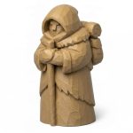 Wood Carved-Like Quiet North Figurine - Unique Desk Decor for Adults 3D Printed in Canada - 3D Printed in Canada (Classic Birch)