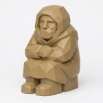 Wood Carved-Like Long Winter Evening Figurine - Unique Desk Decor for Adults 3D Printed in Canada - 3D Printed in Canada (Classic Birch)