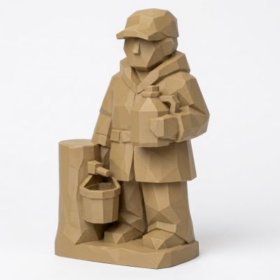 Wood Carved-Like Maple Syrup Harvest Figurine - Unique Desk Decor for Collectors 3D Printed in Canada - 3D Printed in Canada (Classic Birch)