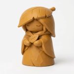 Wood Carved-Like Gentle Leaf Figurine in Ochre Yellow Finish - 3D Printed in Canada (Ochre Yellow)