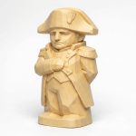 Wood Carved-Like Napoleon Figurine - Unique Desk Decor for Adults – 3D Printed in Canada - 3D Printed in Canada (White Oak)