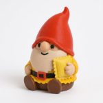 Ravioli Gnome Collectible Figurine - Colorful Bearded Gnome with Red Hat and Yellow Outfit - Unique Desk Decor and Kitchen Shelf Display for Food Lovers - 3D Printed in Canada