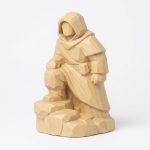 Wood Carved-Like Next Step Figurine in White Oak Finish - 3D Printed in Canada (White Oak)