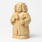 Wood Carved-Like Judge Figurine - Unique Desk Decor for Adults – 3D Printed in Canada - 3D Printed in Canada (White Oak)