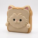 Persian Cat Toast Collectible Figurine - Unique Desk Decor for Cat Lovers – 3D Printed in Canada