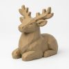 Figurine renne sculpté façon bois