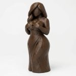 Wood-Carved-Like Accidentally Sexy Figurine in Black Walnut Finish - 3D Printed in Canada (Black Walnut)