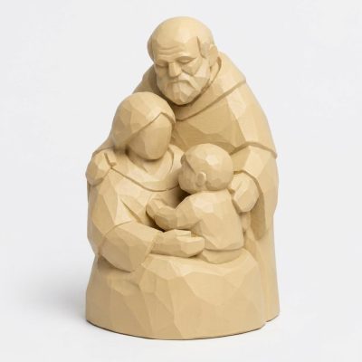 Wood Carved Generations Figurine in White Oak Finish - 3D Printed in Canada (White Oak)