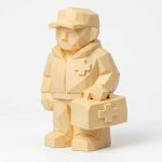 Wood Carved-Like Paramedic Figurine - Unique Desk Decor for Adults – 3D Printed in Canada - 3D Printed in Canada (White Oak)