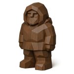 Wood Carved Great North Collectible Figurine in Black Walnut Finish - 3D Printed in Canada (Black Walnut)