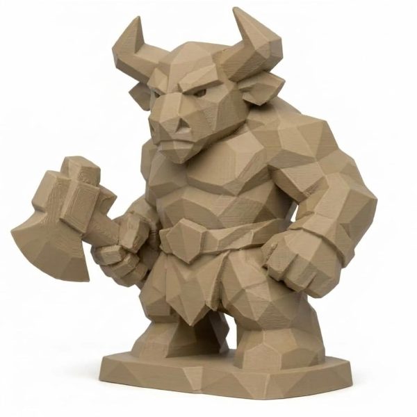 Minotaure style bois sculpté
