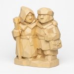 Wood-Carved Fellowship Collectible Figurine in White Oak Finish - 3D Printed in Canada (White Oak)