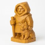 Wood Carved-Like Northern Collectible Figurine in Ochre Yellow Finish - 3D Printed in Canada (Ochre Yellow)