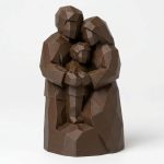 Wood-Carved-Like Unity Figurine in Black Walnut Finish - 3D Printed in Canada (Black Walnut)