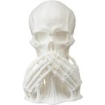 Silent Watchers Skull Statue Set — Gothic “See, Hear, Speak No Evil” Skeleton Figurines — Haunted Décor & Dark Fantasy Collection – 3D Printed in Canada