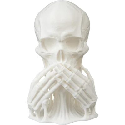 Silent Watchers Skull Statue Set — Gothic “See, Hear, Speak No Evil” Skeleton Figurines — Haunted Décor & Dark Fantasy Collection – 3D Printed in Canada