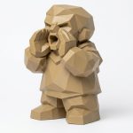Wood Carved Echoes Figurine - Unique Desk Decor for Adults 3D Printed in Canada - 3D Printed in Canada (Classic Birch)