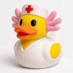 Axolotl Nurse Collectible Figurine - Unique Desk Decor for Adults – 3D Printed in Canada