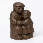 Wood Carved Grandparent and Collectible Figurine in Black Walnut Finish - 3D Printed in Canada (Black Walnut) — 3D Printed Wood Carved by 3DCentral