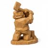 Figurine style bois sculpté