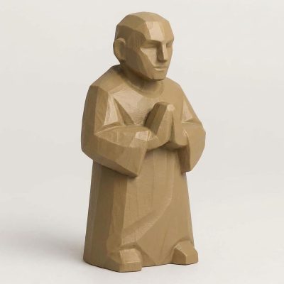 Wood Carved-Like Pause Between Steps Figurine - Unique Desk Decor for Adults 3D Printed in Canada - 3D Printed in Canada (Classic Birch)