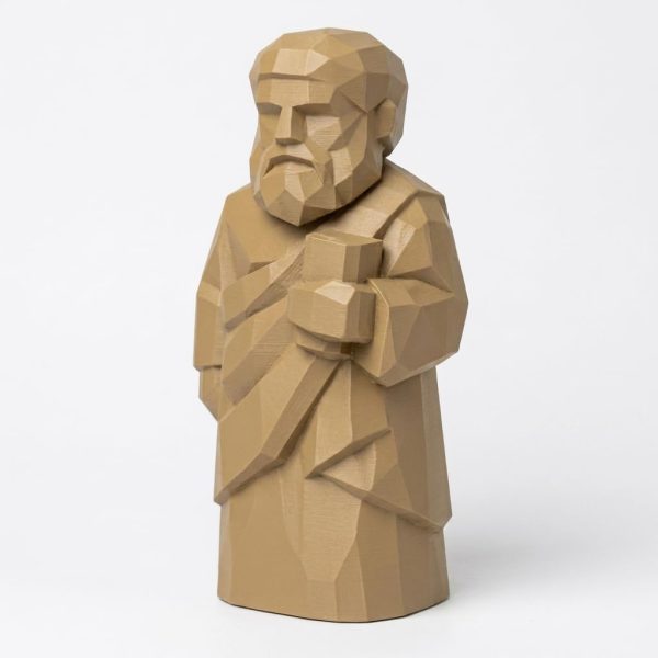 Plato Wood Carved Figurine