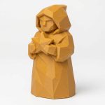 Wood Carved-Like Star Keeper Collectible Figurine in Ochre Yellow Finish - 3D Printed in Canada (Ochre Yellow)