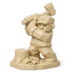 Wood Carved Clearing Collectible Figurine in White Oak Finish - 3D Printed in Canada (White Oak)