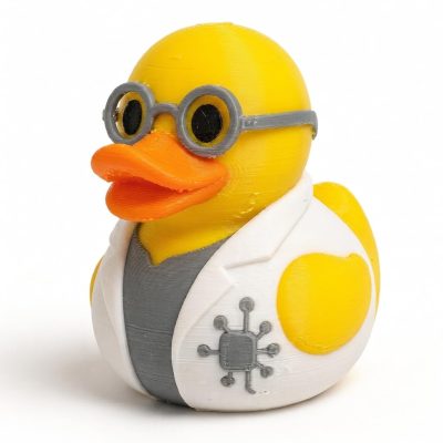 AI Researcher Duck Collectible Figurine - Unique Desk Decor for Adults – 3D Printed in Canada