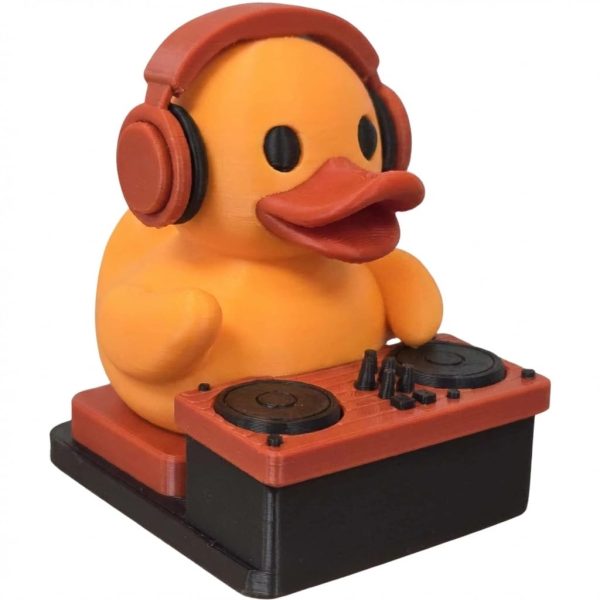 DJ Duck Collectible Figurine - Colorful Music-Themed Desk Display for Unique Gift and Party Decor - 3D Printed in Canada — Objet de collection imprimé en 3D par 3DCentral