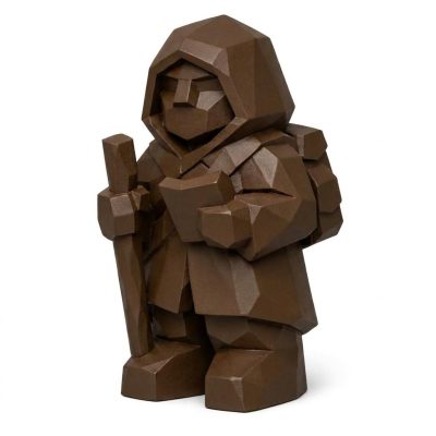 Wood Carved-Like Figurine in Black Walnut Finish - 3D Printed in Canada (Black Walnut)