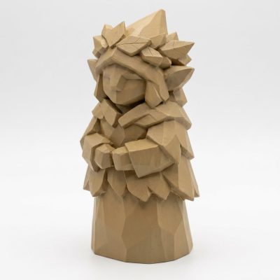 Wood Carved Forest Sprite Collectible Figurine - Unique Desk Decor for Adults 3D Printed in Canada - 3D Printed in Canada (Classic Birch)