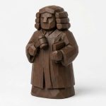 Wood Carved-Like Judge Figurine - Unique Desk Decor for Adults – 3D Printed in Canada - 3D Printed in Canada (Black Walnut)