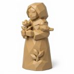 Wood Carved-Like Spring Renewal Figurine - Unique Desk Decor for Adults 3D Printed in Canada - 3D Printed in Canada (Classic Birch)