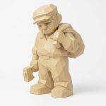 Wood Carved End of the Day Collectible Figurine in White Oak Finish - 3D Printed in Canada (White Oak)