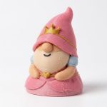 Princess Gnome Collectible Figurine - Charming Pink Gnome with Crown and Detailed Features - Unique Desk Decor, Shelf Accent, or Gift for Adults - 3D Printed in Canada