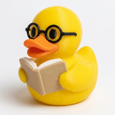 Reading Duck Collectible Figurine - Unique Desk Decor for Adults – 3D Printed in Canada
