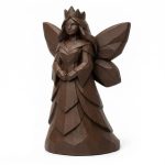 Wood Carved-Like Fairy Queen Collectible Figurine - Unique Desk Decor for Adults – 3D Printed in Canada - 3D Printed in Canada (Black Walnut)