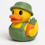 Vegetable Gardener Duck Collectible Figurine - Unique Desk Decor for Adults – 3D Printed in Canada