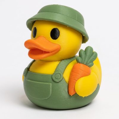 Vegetable Gardener Duck Collectible Figurine - Unique Desk Decor for Adults – 3D Printed in Canada