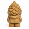 Figurine sculptée bois Pomme de pin