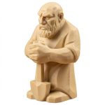 Wood Carved Calloused Hands Figurine in White Oak Finish - 3D Printed in Canada (White Oak)