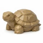 Wood Carved Turtle Collectible Figurine - Unique Desk Decor for Adults 3D Printed in Canada - 3D Printed in Canada (Classic Birch)