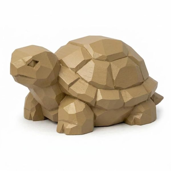 Wood Carved Turtle Figurine