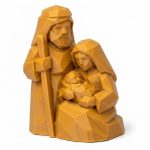 Wood Carved-Like Christmas Nativity Figurine - Unique Desk Decor for Adults – 3D Printed in Canada - 3D Printed in Canada (Ochre Yellow)