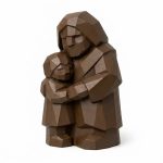 Wood Carved Elder and Collectible Figurine in Black Walnut Finish - 3D Printed in Canada (Black Walnut)