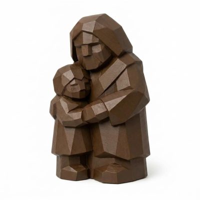 Wood Carved Elder and Collectible Figurine in Black Walnut Finish - 3D Printed in Canada (Black Walnut)