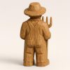 Figurine vie à la campagne sculptée façon bois